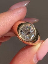 Load and play video in Gallery viewer, Old European Cut Diamond Signet Ring 1.99cts
