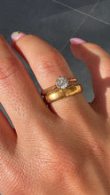 Load and play video in Gallery viewer, Vintage 18k Platinum Solitaire Diamond Ring 0.50 cts
