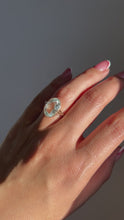 Load and play video in Gallery viewer, Antique Aquamarine Oval Dress Ring
