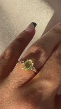 Load and play video in Gallery viewer, Vintage Peridot Diamond Oval Ring
