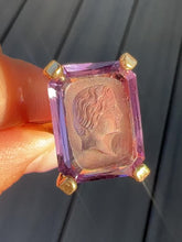 Load and play video in Gallery viewer, Antique Amethyst Intaglio Dress Ring
