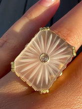 Load and play video in Gallery viewer, Antique Diamond Crystal Burst Deco Ring
