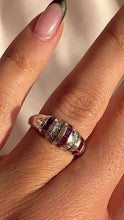 Load and play video in Gallery viewer, Vintage 14k Ruby Diamond Princess Bombe Ring
