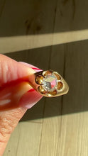 Load and play video in Gallery viewer, Antique Rose Cut Diamond Belcher Ring 1800s
