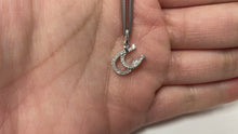 Load and play video in Gallery viewer, Double Diamond Horseshoe Pendant
