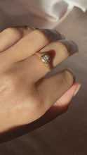 Load and play video in Gallery viewer, Antique 14k Diamond Art Deco Gypsy Ring
