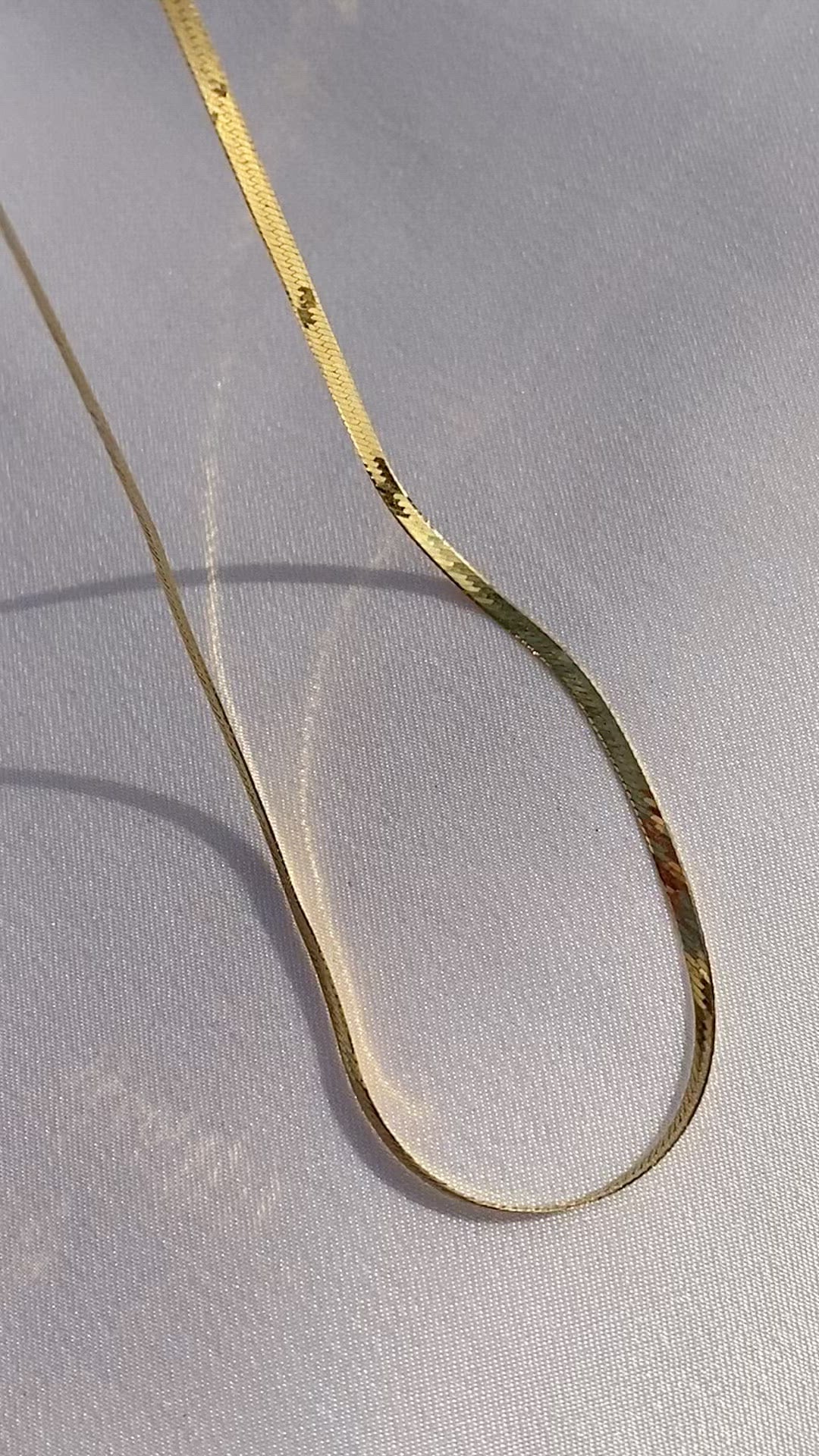 Vintage 14k Italian Aurafin Herringbone Chain 18"