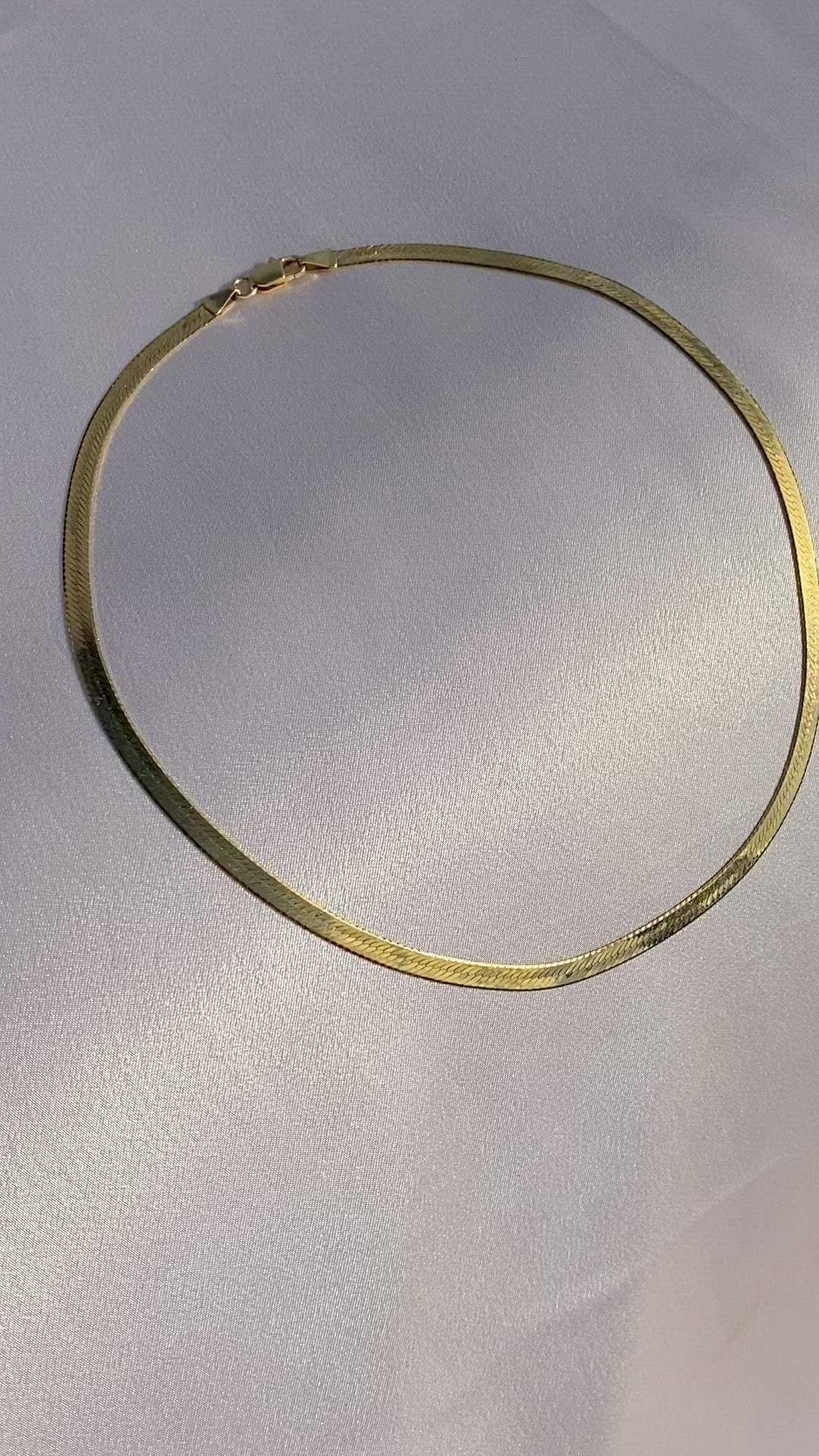 Vintage 14k Italian Herringbone Chain 15"