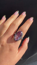 Load and play video in Gallery viewer, Vintage Amethyst Silver Victorian Gothic Ring
