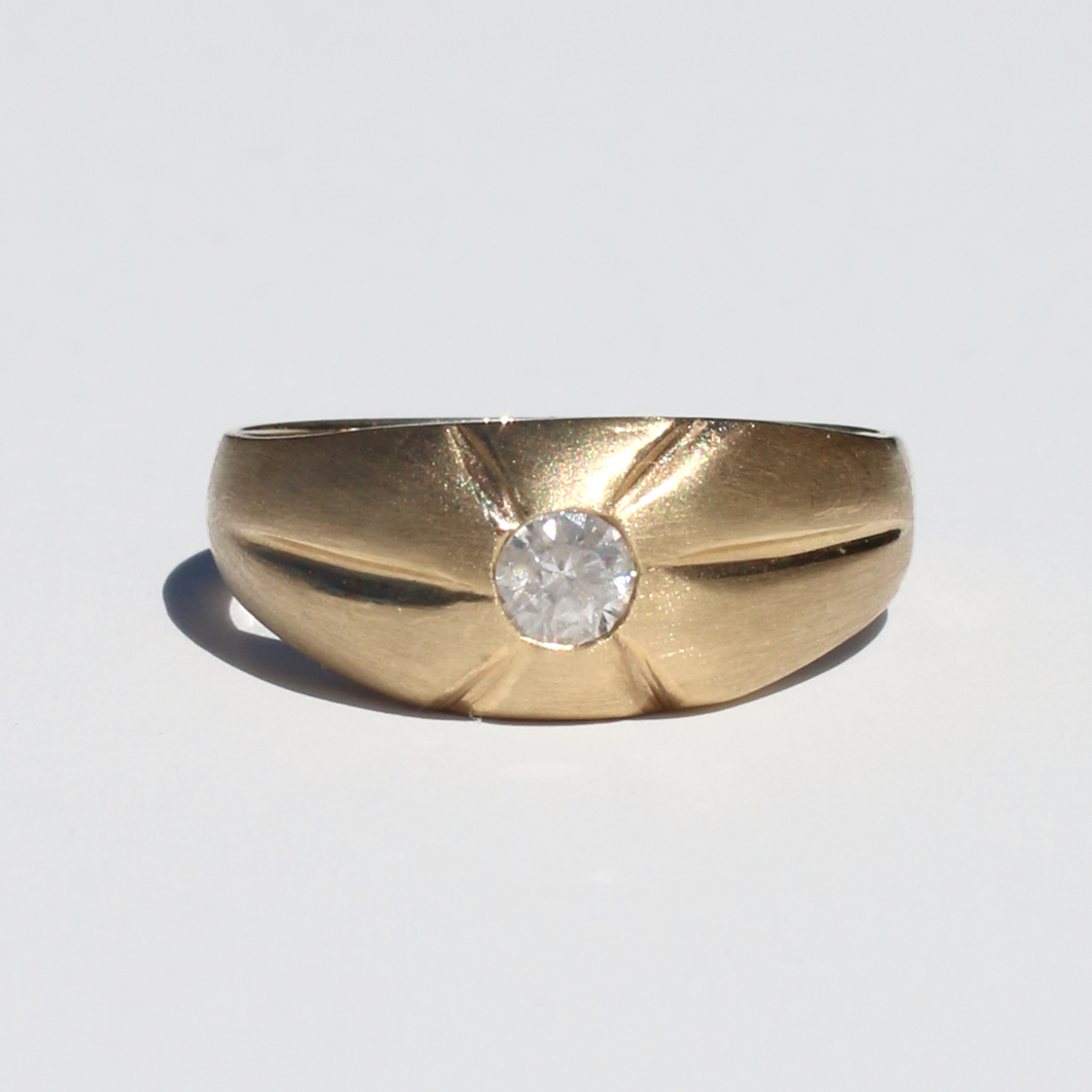 Vintage 14k Domed Diamond Band