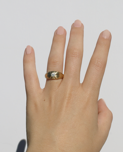 Vintage 14k Domed Diamond Band