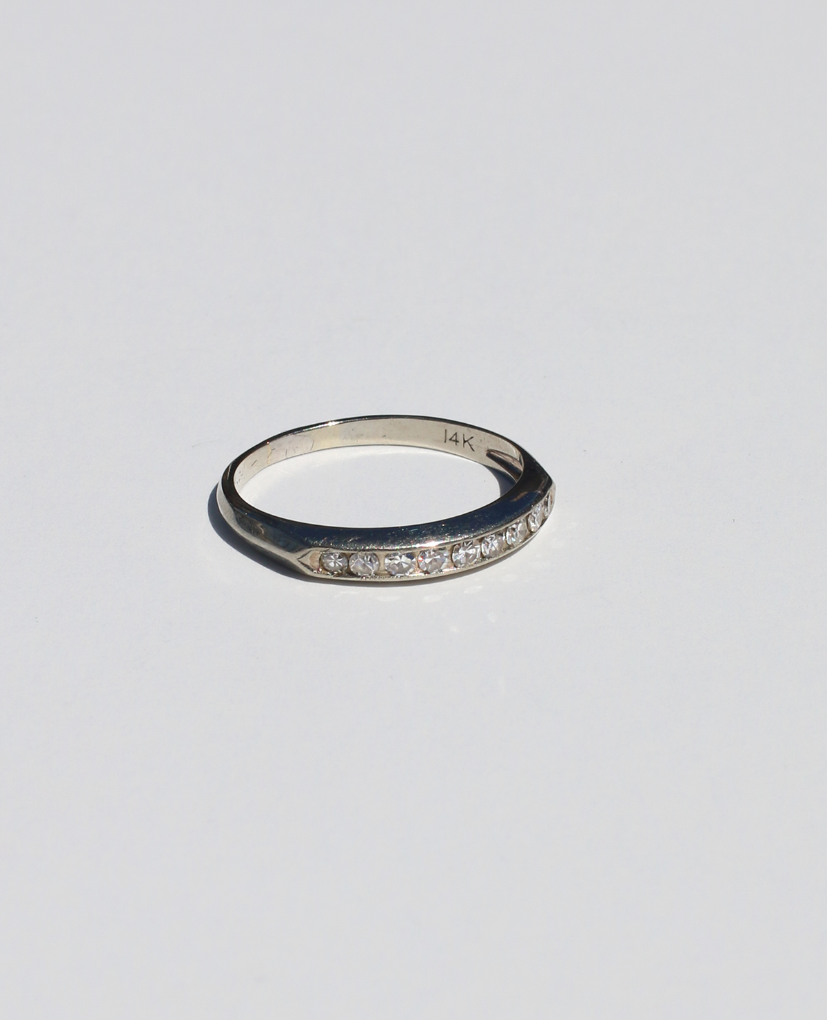 Vintage 14k Channel Diamond Band