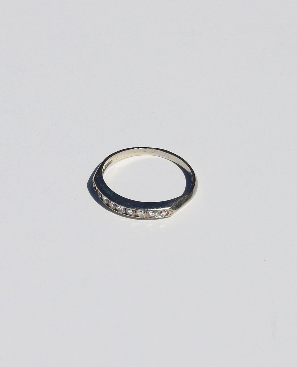 Vintage 14k Channel Diamond Band
