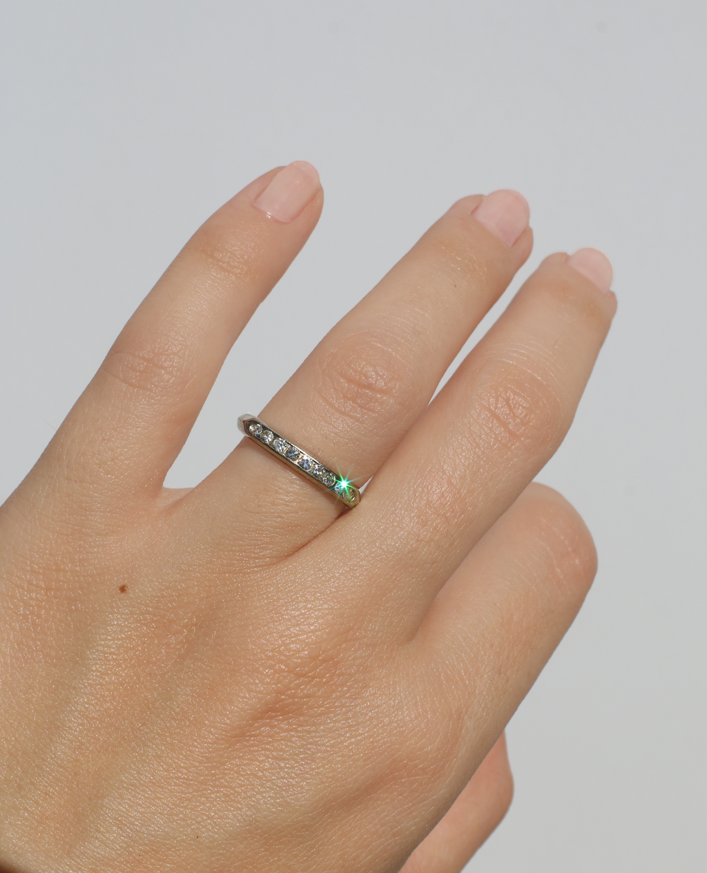 Vintage 14k Channel Diamond Band
