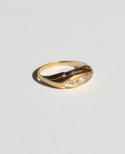 Load image into Gallery viewer, Antique 18k Diamond Gypsy Boat Ring 1919

