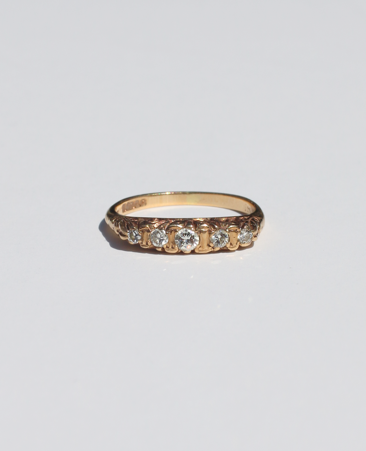 Antique 18k Graduated Diamond Band 1975