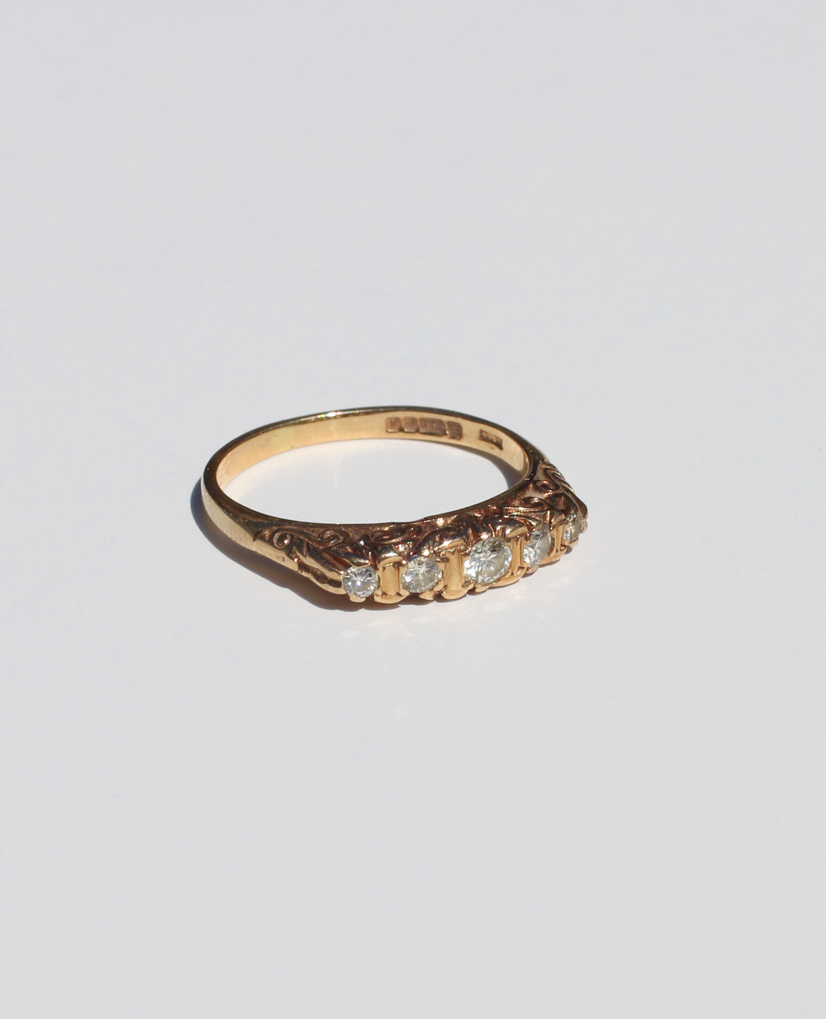 Antique 18k Graduated Diamond Band 1975