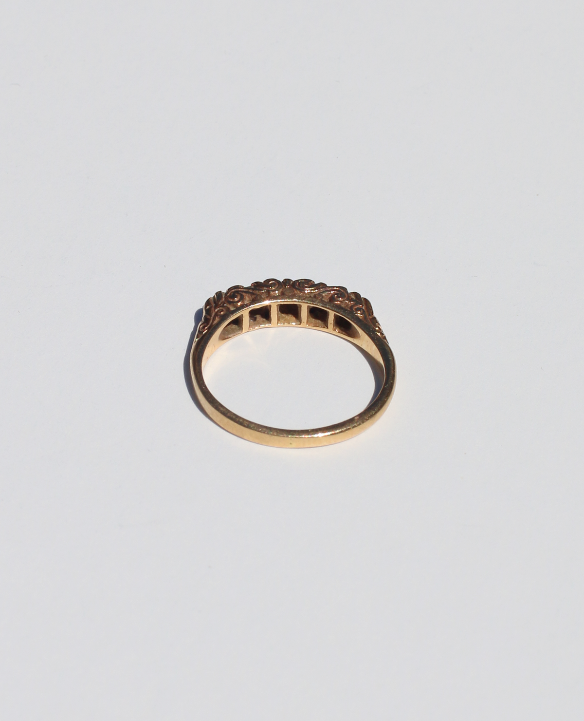 Antique 18k Graduated Diamond Band 1975