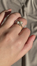 Load and play video in Gallery viewer, Vintage 14k Gold Pearl Crossover Ring
