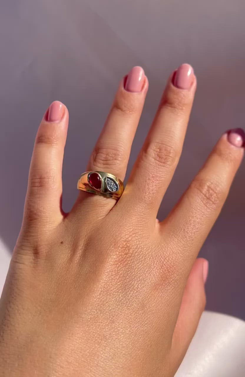 10k Ruby Diamond Soprano Ring by 23carat