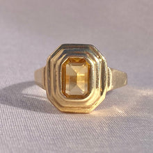 Load image into Gallery viewer, Vintage 9k Citrine Step Ring 1986
