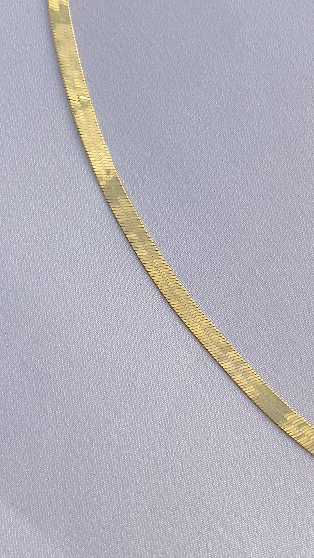 Vintage 10k Maltese Herringbone Chain 18"
