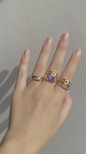 Load and play video in Gallery viewer, Antique Rose Cut Diamond 18k Gypsy Ring
