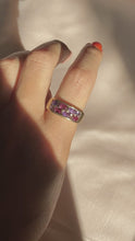 Load and play video in Gallery viewer, Vintage 9k Amethyst Plum Sapphire Band
