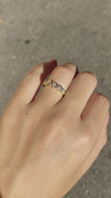 Load and play video in Gallery viewer, Vintage 14k Five Diamond Wave Ring
