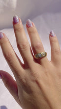 Load and play video in Gallery viewer, Antique 18k Trilogy Diamond Gypsy Ring 0.65cts
