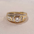 Vintage 14k Baguette Diamond Engagement Ring 1.00ct