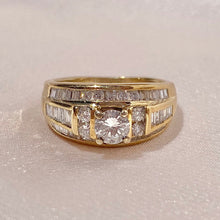Load image into Gallery viewer, Vintage 14k Baguette Diamond Engagement Ring 1.00cts
