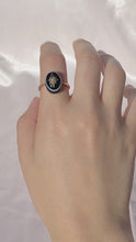 Load and play video in Gallery viewer, Antique 9k Pearl Agate Gypsy Ring
