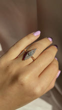 Load and play video in Gallery viewer, Antique 14k Diamond European Navette Ring
