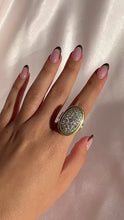 Load and play video in Gallery viewer, Vintage 18k Diamond Oval Pave Dress Ring 1960s 2.00cts
