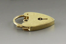 Load image into Gallery viewer, Vintage 9k Heart Padlock Charm 1971
