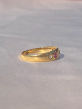 Load image into Gallery viewer, Antique 18k Marquise Ruby Diamond Gypsy Eternity Ring
