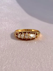 Antique 18k Diamond Claw Ring 1889