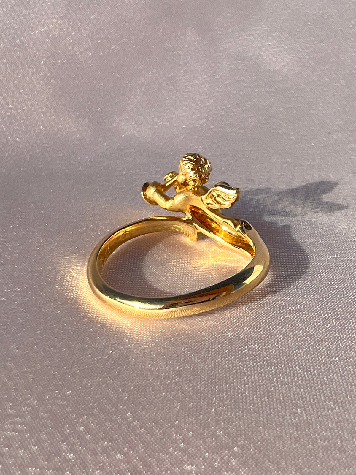 Vintage 18k Carrera y Carrera Diamond Cherub Ring