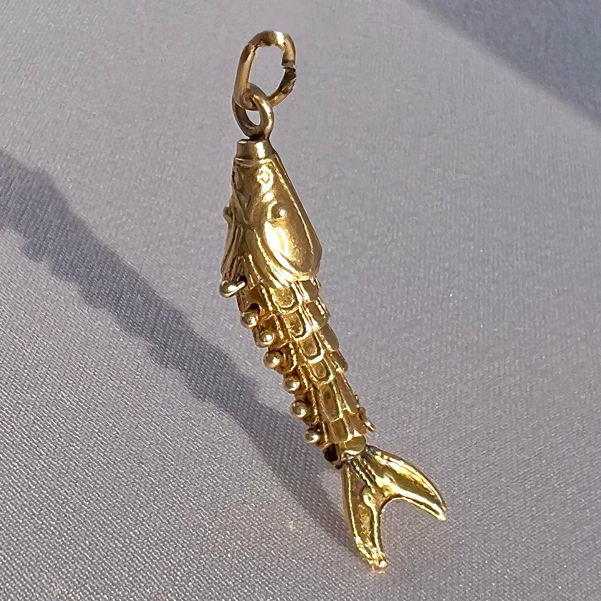 Vintage 14k Articulated Fish Pendant