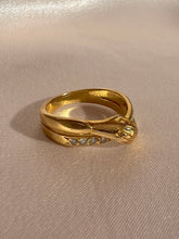 Load image into Gallery viewer, Vintage 18k Carrera y Carrera Diamond Holding Hands Half Eternity Ring
