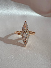 Load image into Gallery viewer, Antique 14k Diamond European Navette Ring

