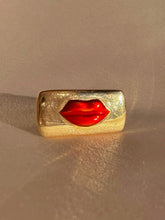 Load image into Gallery viewer, 14k Enamel Lips Ring by Alison Lou
