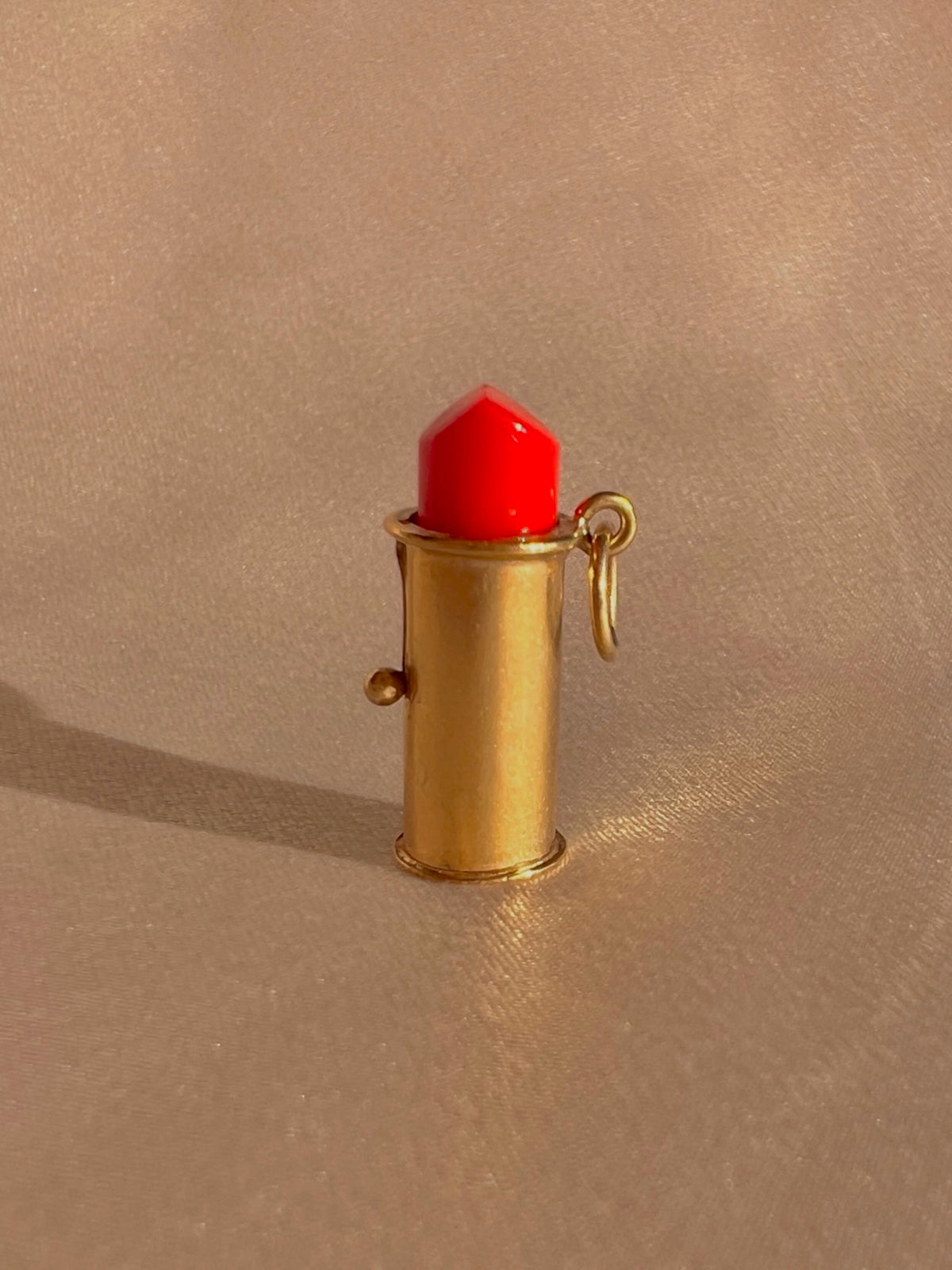 Vintage 9k Lipstick Tube Pendant 1967