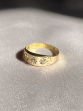 Load image into Gallery viewer, Antique 15k Starburst Diamond Gypsy Set Ring 1891

