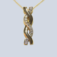 Load image into Gallery viewer, Vintage Diamond Helix Pendant
