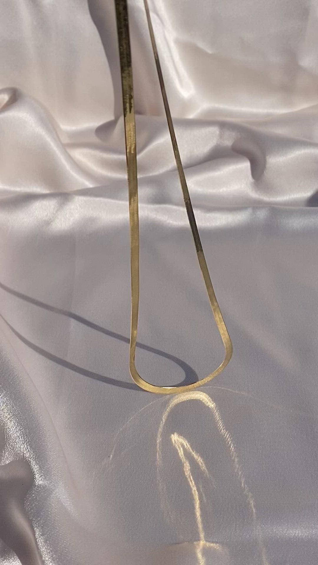 Vintage 14k Italian Aurafin Herringbone Chain 20"
