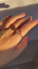 Load and play video in Gallery viewer, Vintage 9k Morganite Diamond Butterfly Ring
