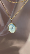 Load and play video in Gallery viewer, Vintage 10k Agate Diamond Mother Child Cameo Necklace
