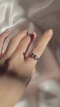 Load and play video in Gallery viewer, Vintage 14k Sapphire and Diamond Ring
